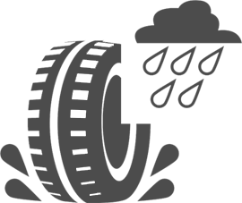 EU nedves tapadás gumiabroncs ikon