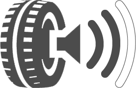 EU gumiabroncs gördülési zaj ikon